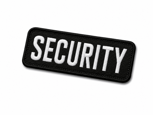SECURITY 13x5 cm-es felvarró tépőzáras hátlappal