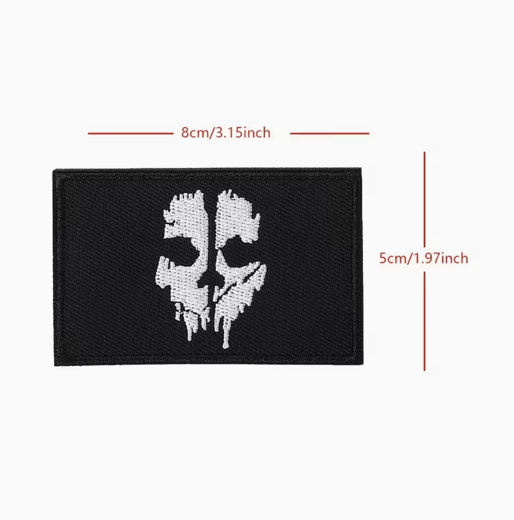 Call Of Duty Ghosts Logan Walker tapasz, tépőzáras – taktikai koponyás patch