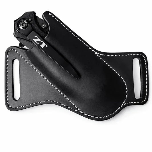 Bőr késtartó tok övre