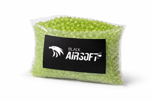 Fluoreszkáló tracer Airsoft BB, 0,12 g, 6 mm – 2000 db, zöld Glow BB