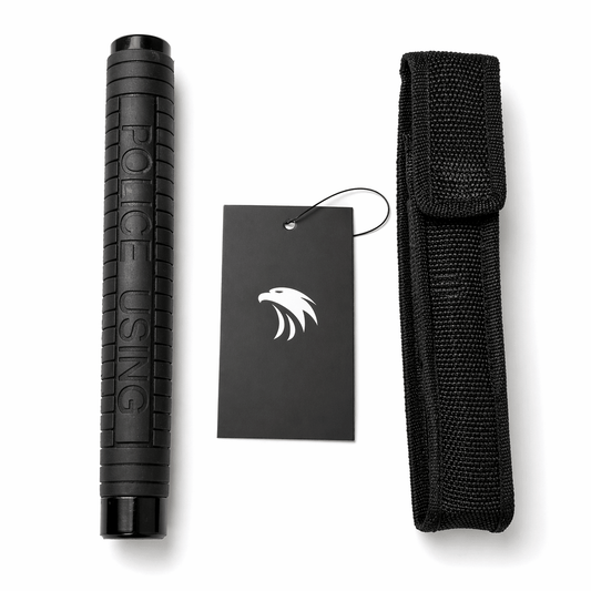 Teleszkópos acélbot, Black Airsoft POLICE, 60 cm, tokkal