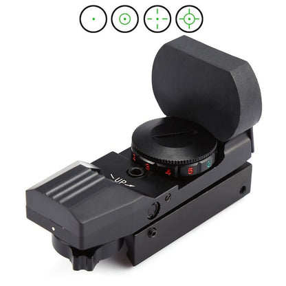 HD-101 reflex irányzék piros és zöld céltávcsővel, 4 üzemmód és állítható fényerő