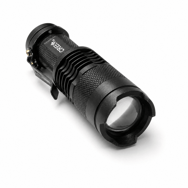 Mini Black Airsoft CREE zseblámpa újratölthető akkumulátorral és töltővel