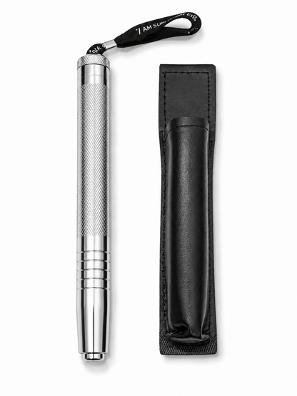 Teleszkópos acélbot, Black Airsoft DEFENDER, 50 cm, bőr tokkal