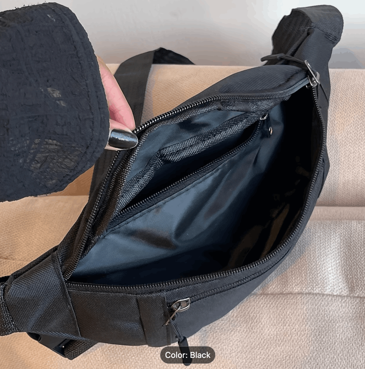 BlackAirsoft Dual Zip deréktáska/válltáska