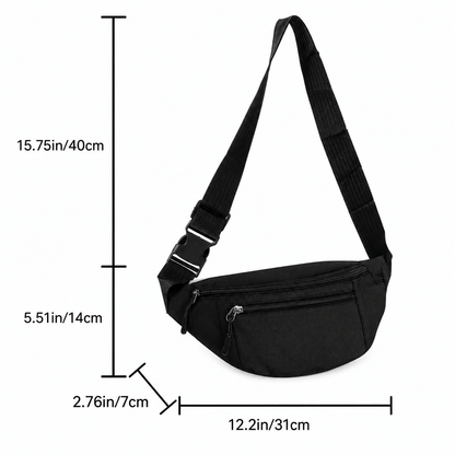 BlackAirsoft Dual Zip deréktáska/válltáska