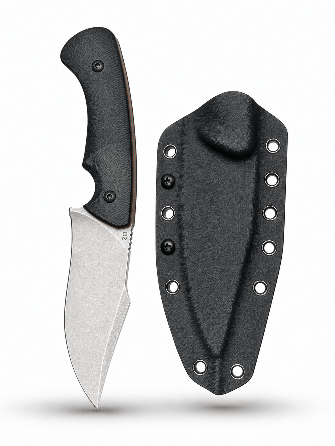 BlackAirsoft HUNTER D2 taktikai kés, KYDEX tokkal és G10 markolattal – 24 cm