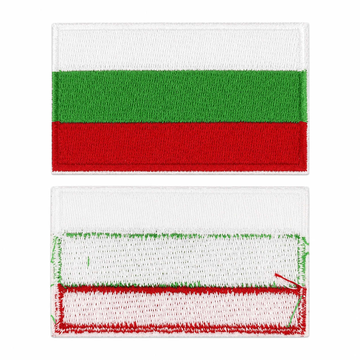 Bolgár zászló felvarró 6.3x3.8 cm – vasalható, tépőzár nélkül