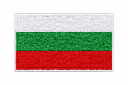Bolgár zászló felvarró 6.3x3.8 cm – vasalható, tépőzár nélkül