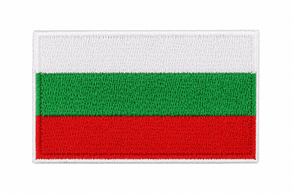 Bolgár zászló felvarró 6.3x3.8 cm – vasalható, tépőzár nélkül