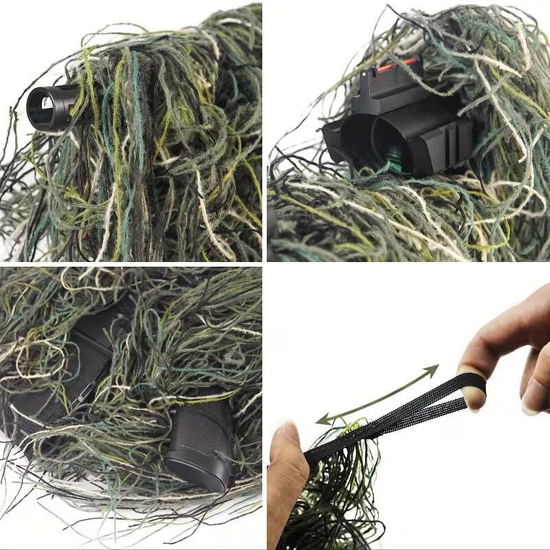 Ghillie típusú álcázóborítás fegyverhez