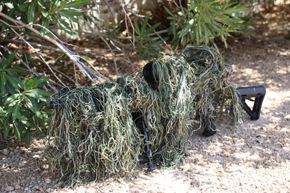 Ghillie típusú álcázóborítás fegyverhez