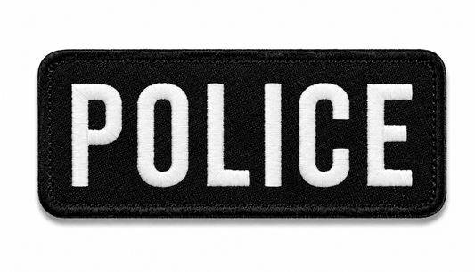 POLICE tépőzáras felvarró, 25x9 cm