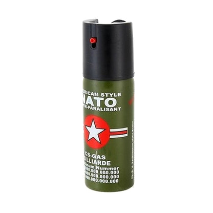 Bénító spray NATO CS-GAS 60 ml – önvédelmi spray sugárfúvókával, 3 m hatótávolsággal