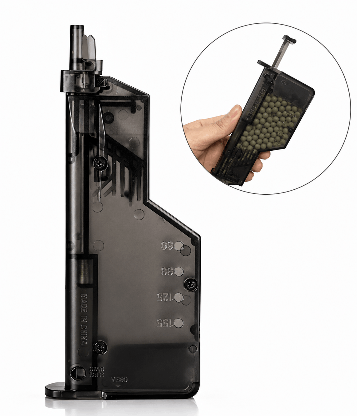 Airsoft tár gyorstöltő – 220 BB töltéshez