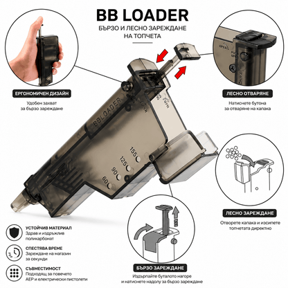 Airsoft tár gyorstöltő – 220 BB töltéshez
