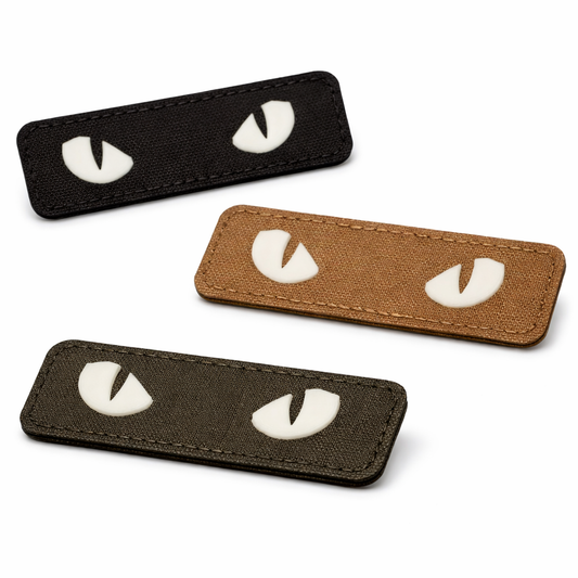 Taktikai világító jelvény, "macskaszem" patch – Glow in the Dark