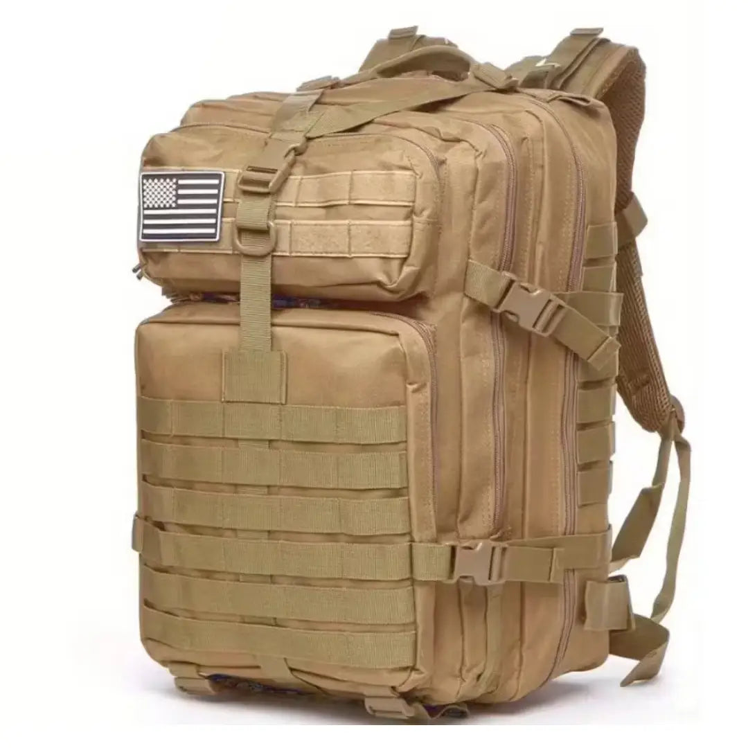 Taktikai hátizsák 45L, tépőzárral rögzíthető amerikai zászlóval, 900D