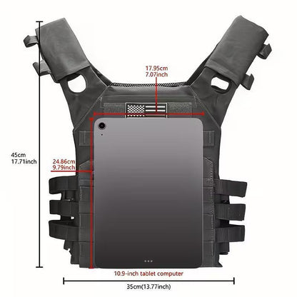 Plate Carrier taktikai mellény, MOLLE rendszer, állítható