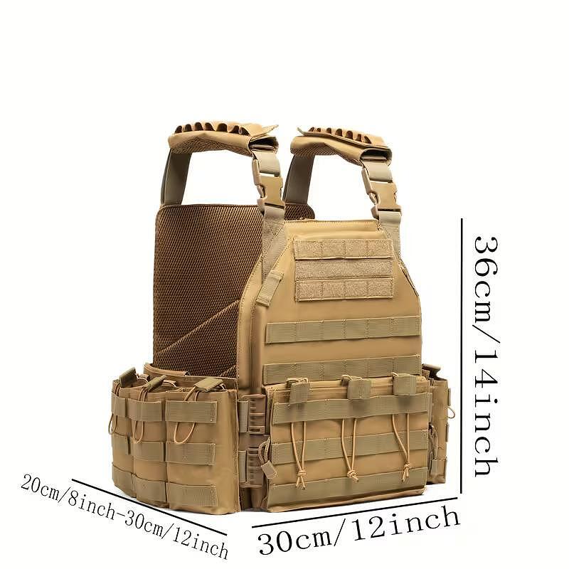 Taktikai mellény Plate Carrier, MOLLE rendszer, modulokkal - állítható