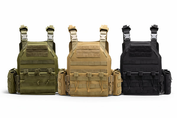 Taktikai mellény Plate Carrier, MOLLE rendszer, modulokkal - állítható