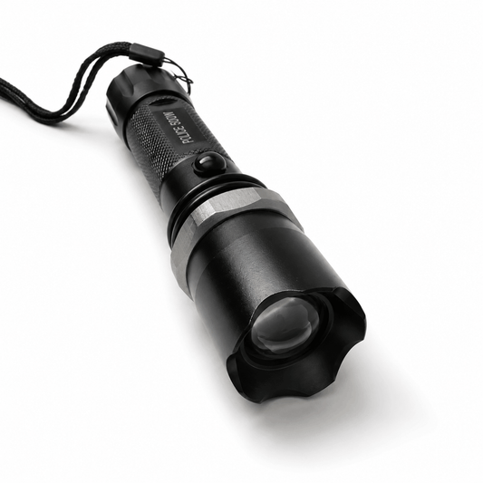 POLICE 5000W taktikai LED lámpa fekete Airsoft szett autós töltővel