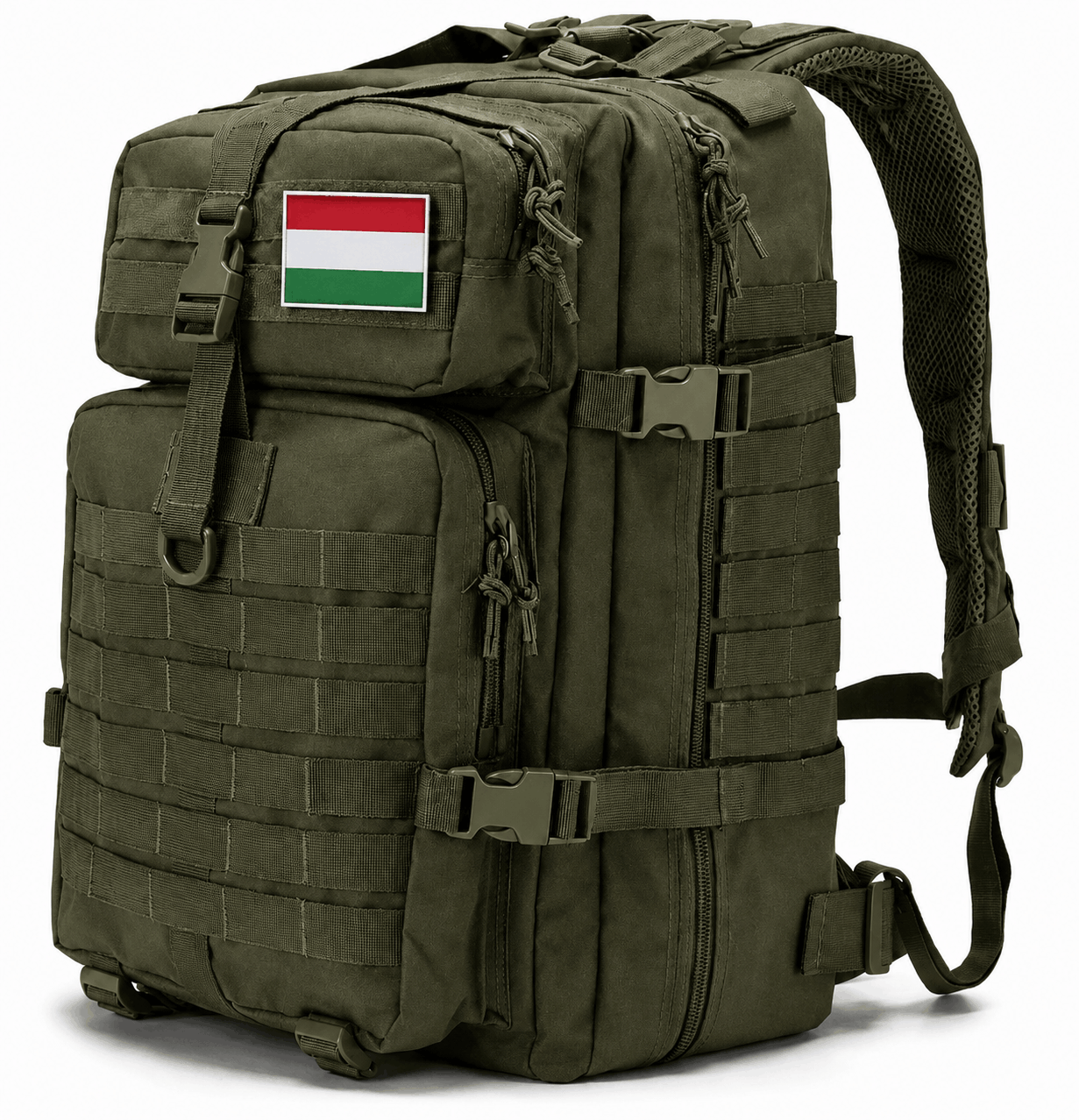 Taktikai hátizsák 45L, tépőzárral, magyar zászló 900D