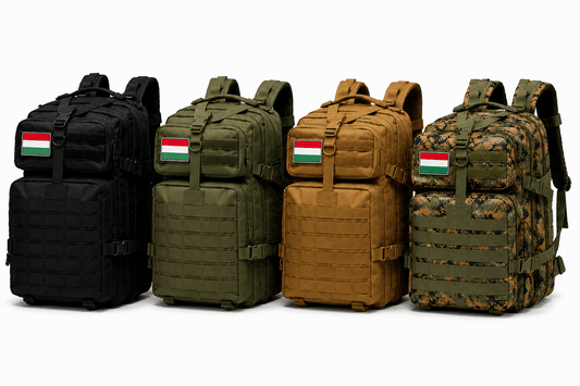 Taktikai hátizsák 45L, tépőzárral, magyar zászló 900D