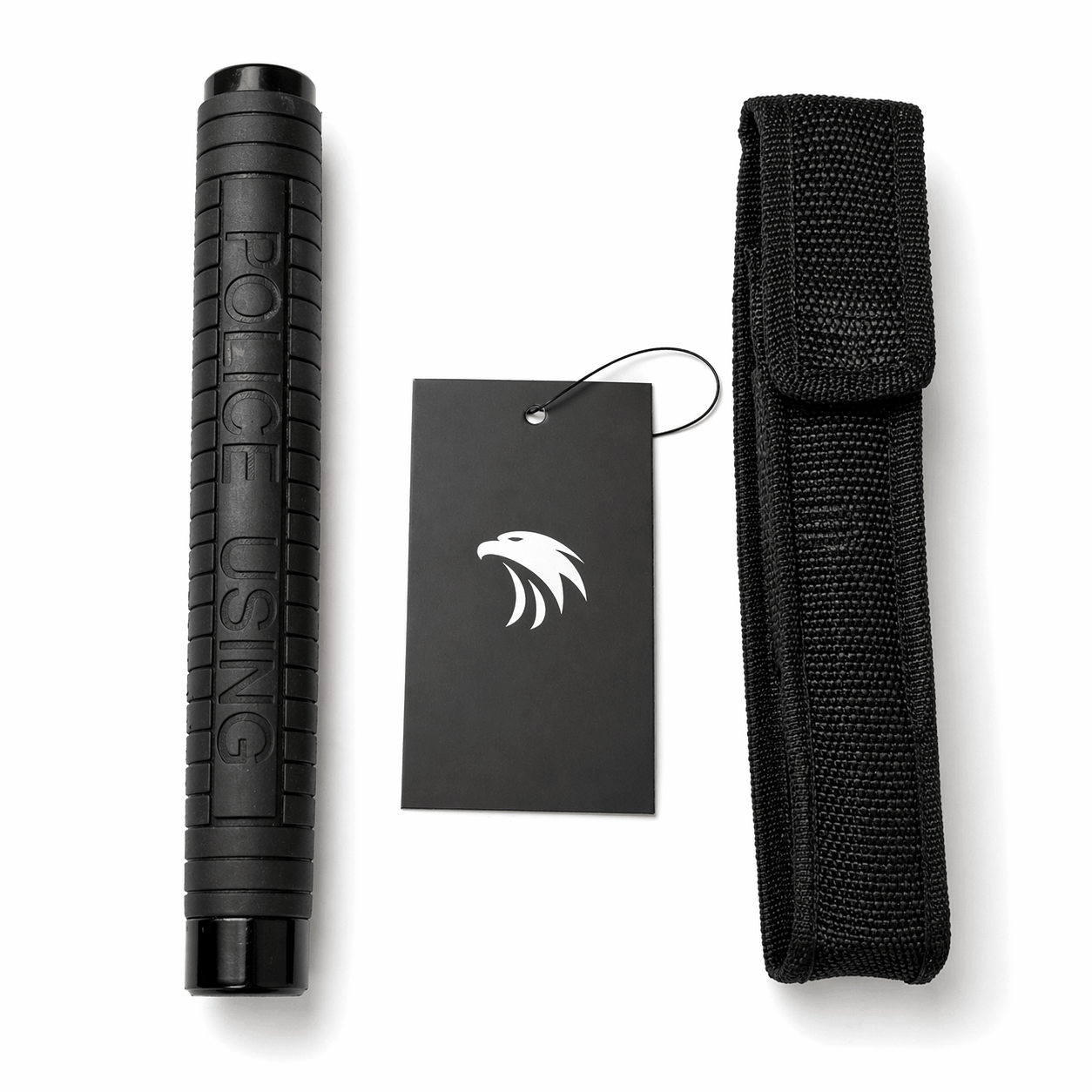 Teleszkópos acélbot, Black Airsoft POLICE, 60 cm, tokkal